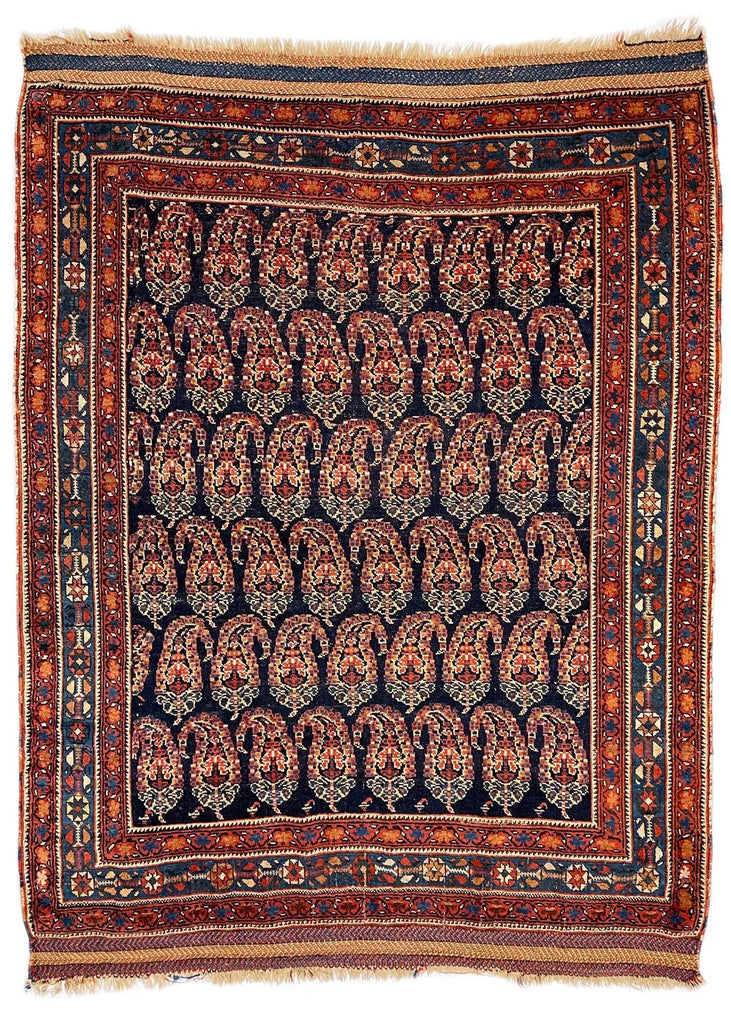 4'4"x5'2" Afshar Masanad Hand Knotted