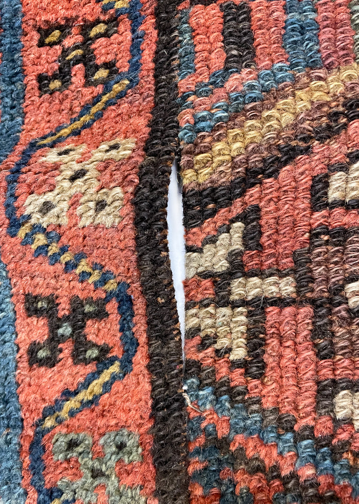 4'4"x5' Sauj Bolag Kurdish Fragment Hand Knotted