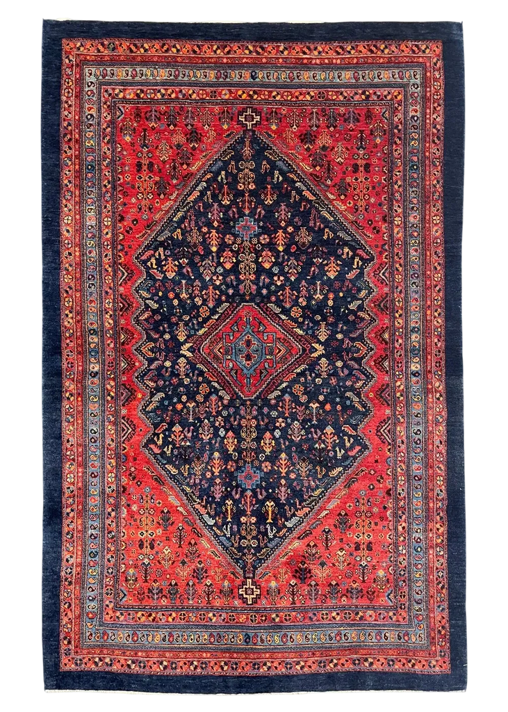 4'4"x6'10" Qashqai Hand Knotted
