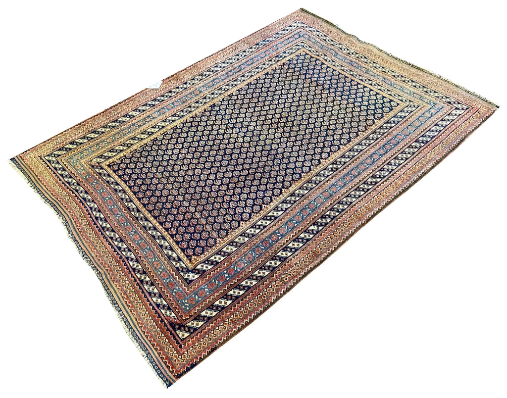 4'4"x6'2" Afshar Hand Knotted