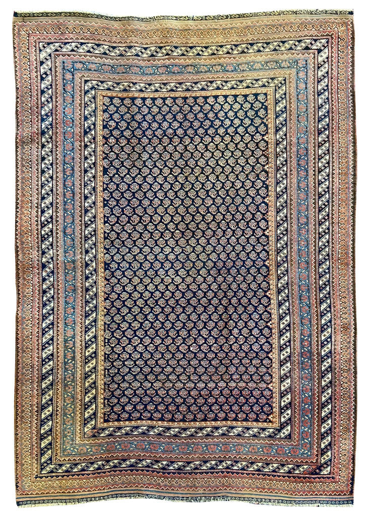 4'4"x6'2" Afshar Hand Knotted