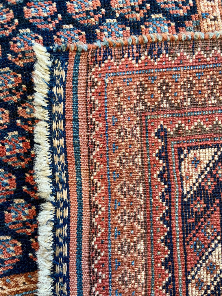 4'4"x6'2" Afshar Hand Knotted