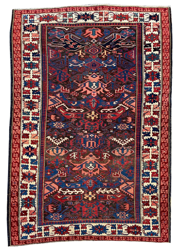 4'4"x6'4" Bijov Kuba Hand Knotted