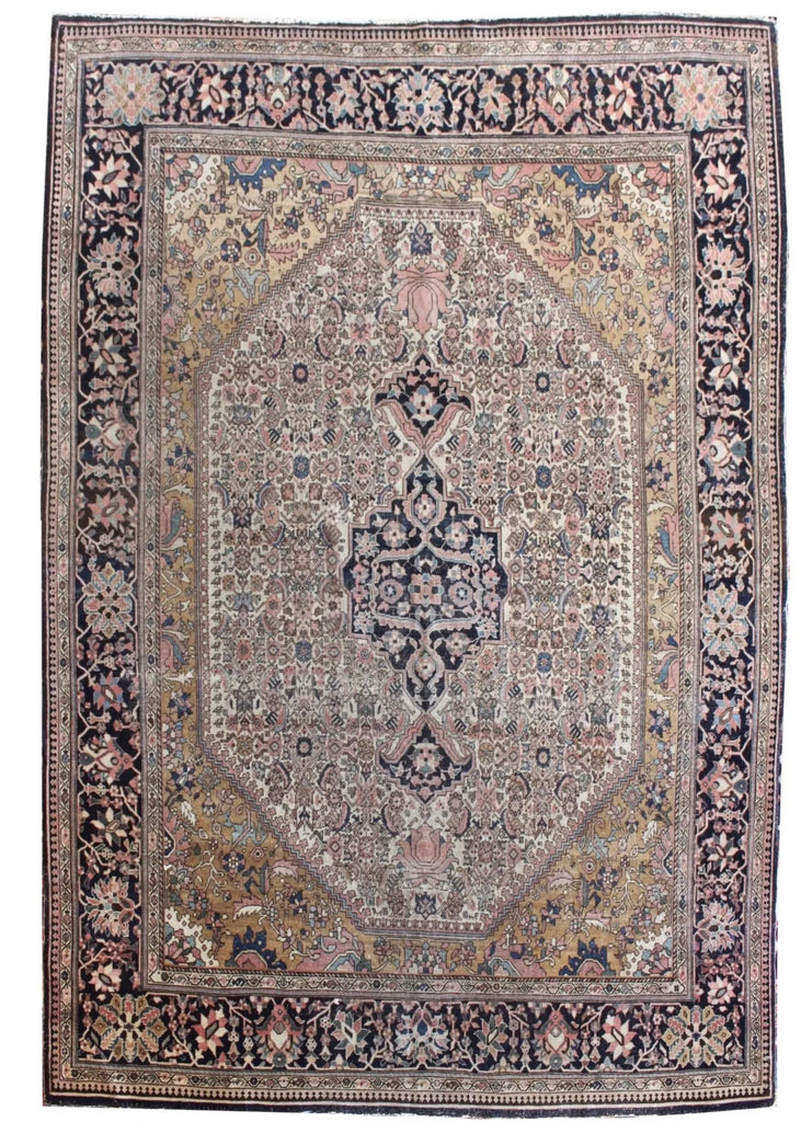 4'4x6'4 Farahan Sarouk Hand Knotted