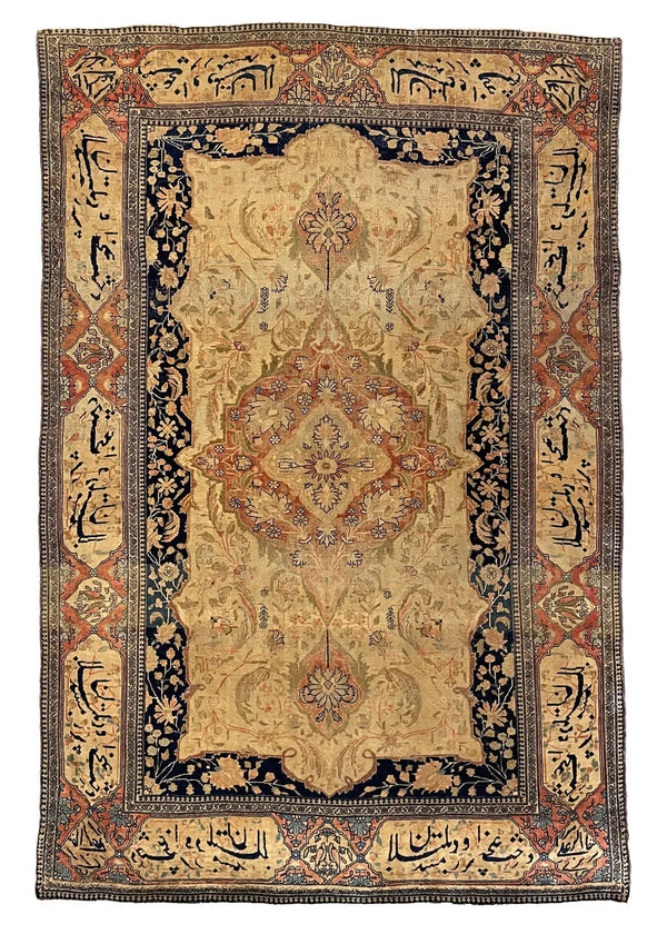 4'4"x6'4" Mohtashem Kashan Hand Knotted