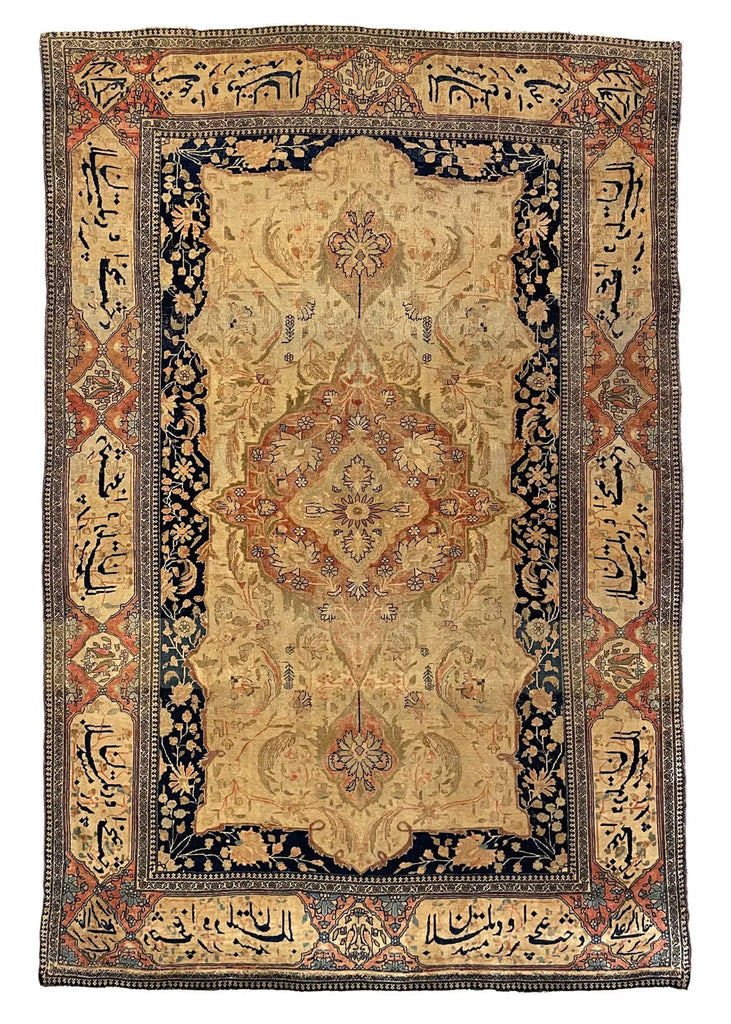 4'4"x6'4" Mohtashem Kashan Hand Knotted