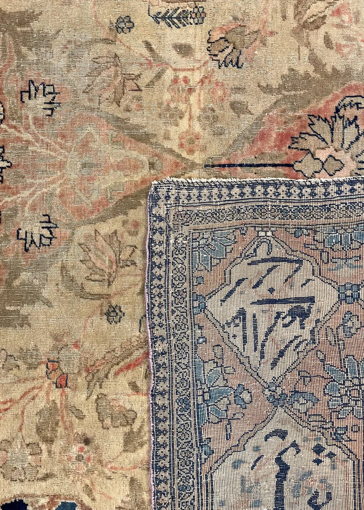 4'4"x6'4" Mohtashem Kashan Hand Knotted