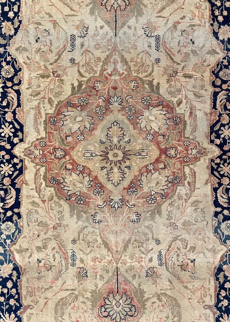 4'4"x6'4" Mohtashem Kashan Hand Knotted