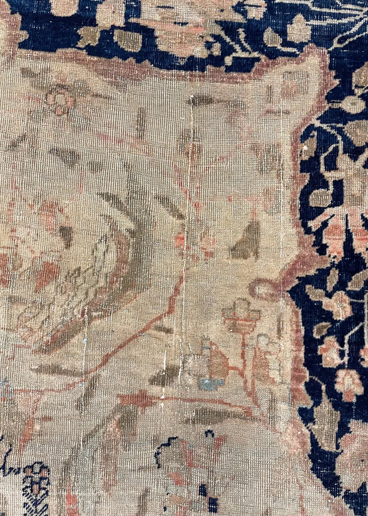 4'4"x6'4" Mohtashem Kashan Hand Knotted