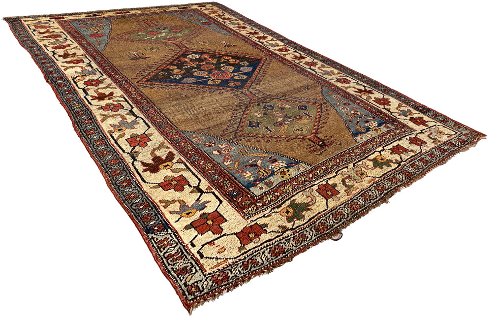 4'4"x6'6" Kurdish Bidjar Hand Knotted