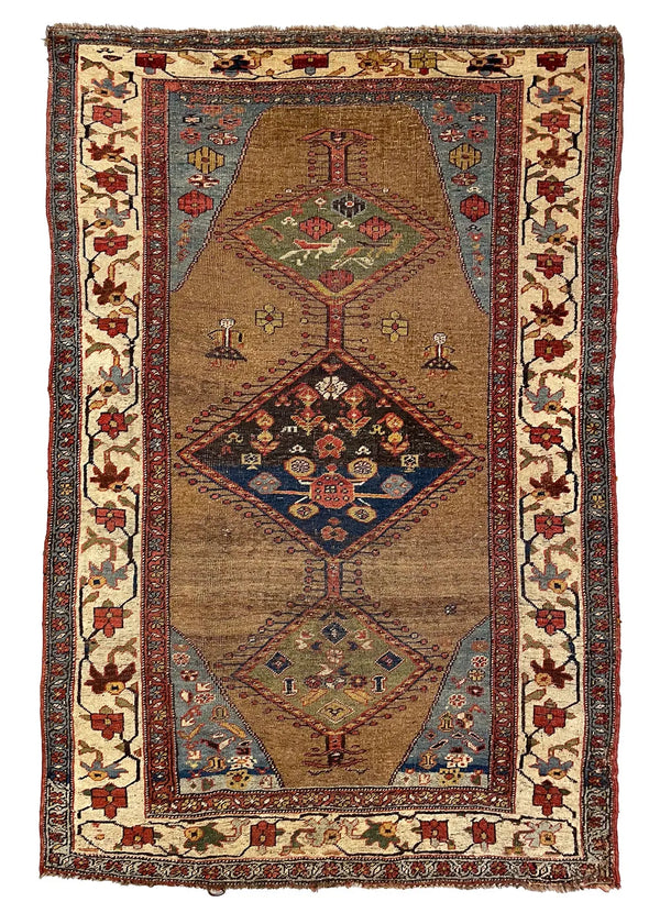 4'4"x6'6" Kurdish Bidjar Hand Knotted