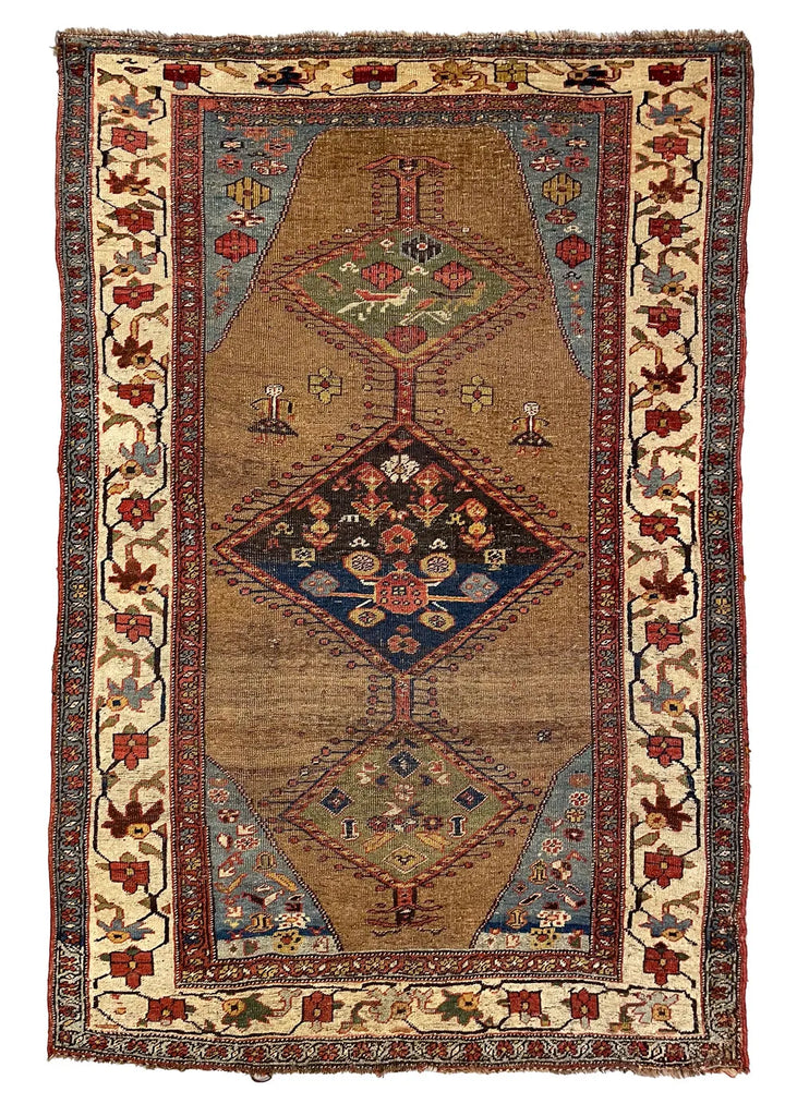 4'4"x6'6" Kurdish Bidjar Hand Knotted