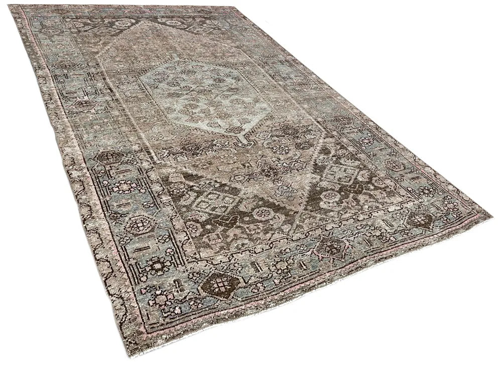 4'4"x6'7" Hamadan Hand Knotted