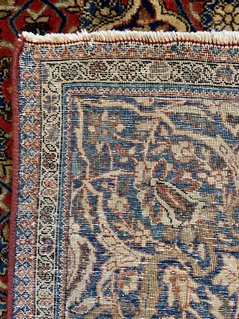 4'4"x6'7" Mohtashem Kashan Hand Knotted