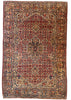 4'4"x6'7" Mohtashem Kashan Hand Knotted
