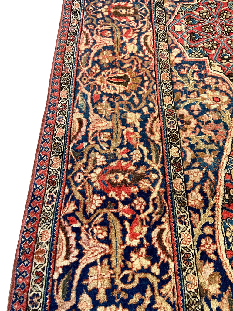 4'4"x6'7" Mohtashem Kashan Hand Knotted