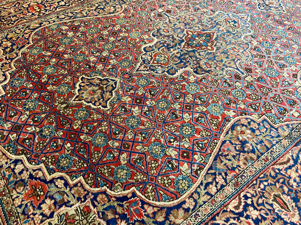 4'4"x6'7" Mohtashem Kashan Hand Knotted