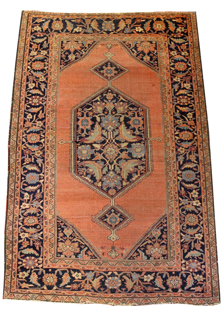 4'4x6'7" Sarouk Hand Knotted