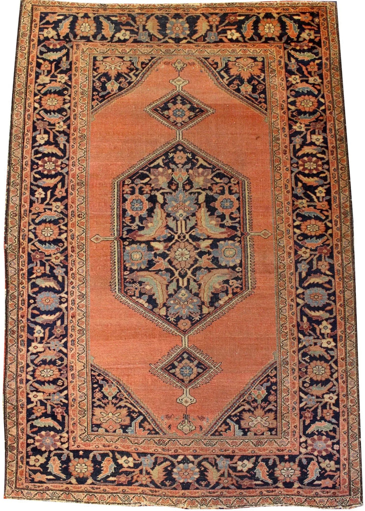 4'4x6'7" Sarouk Hand Knotted