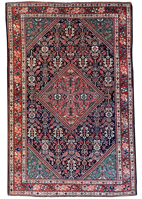 4'4"x6'9" Mahal Hand Knotted