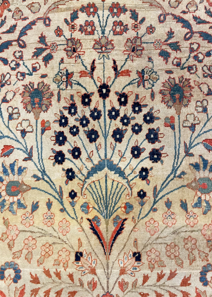 4'4"x7' Mohtashem Kashen Hand Knotted