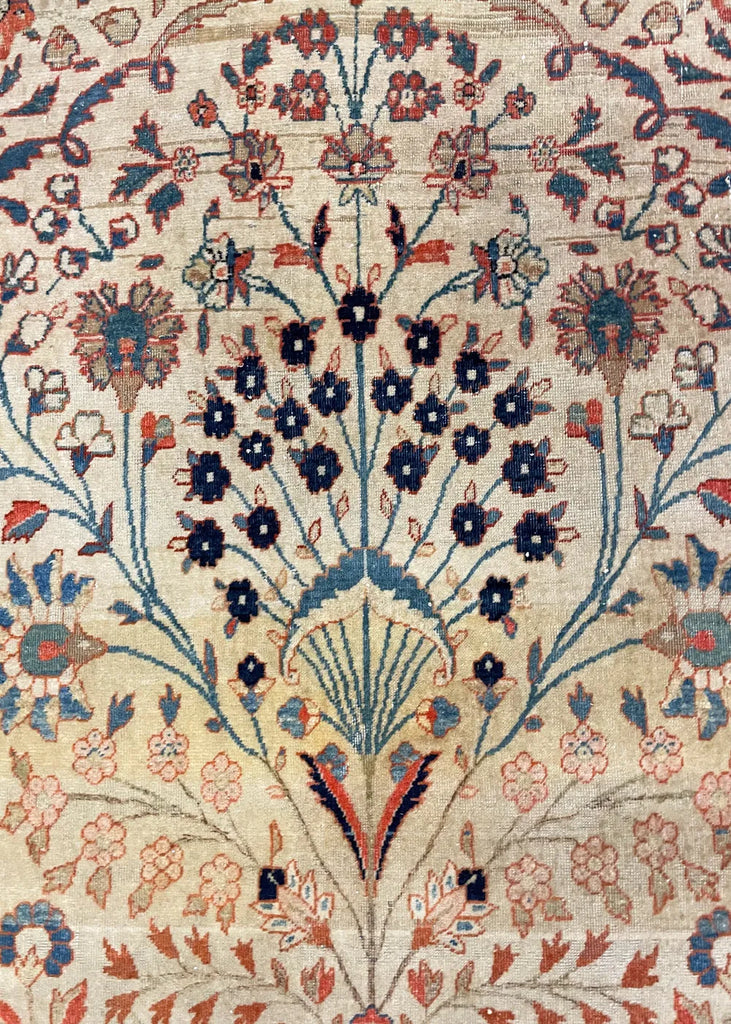 4'4"x7' Mohtashem Kashen Hand Knotted