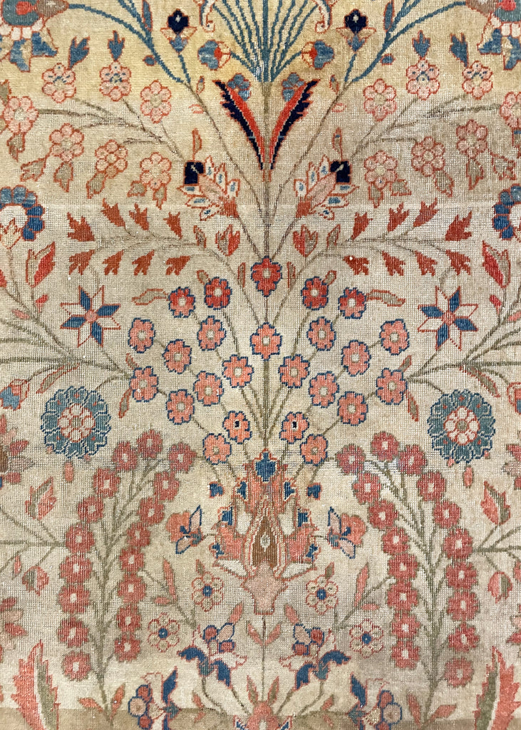 4'4"x7' Mohtashem Kashen Hand Knotted