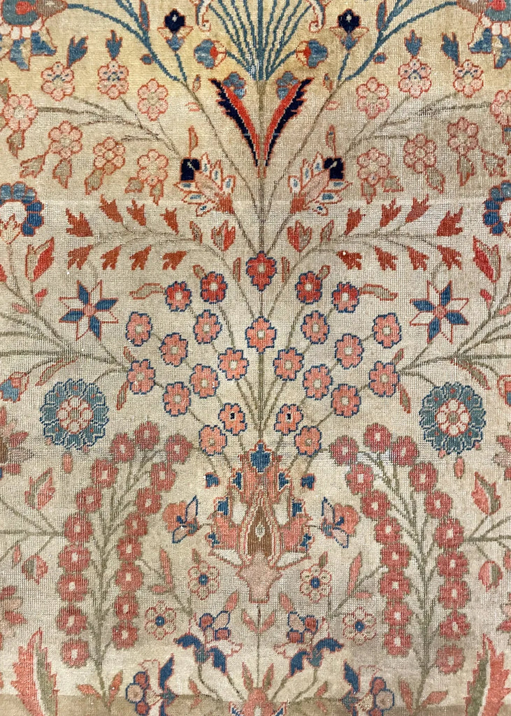 4'4"x7' Mohtashem Kashen Hand Knotted