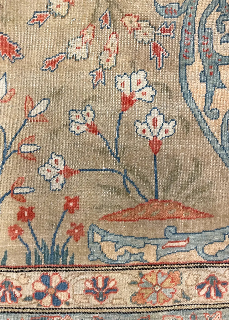 4'4"x7' Mohtashem Kashen Hand Knotted