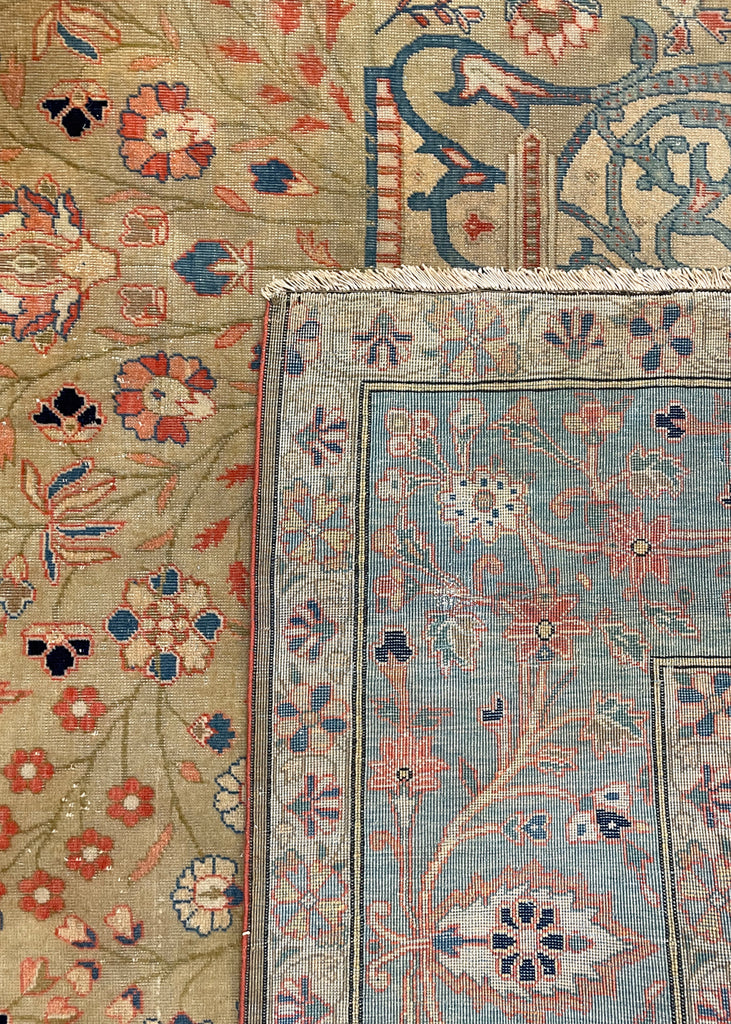 4'4"x7' Mohtashem Kashen Hand Knotted