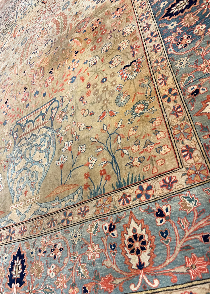 4'4"x7' Mohtashem Kashen Hand Knotted