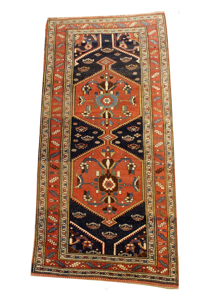 4'4"x9'4" Kurdish Bidjar Hand Knotted