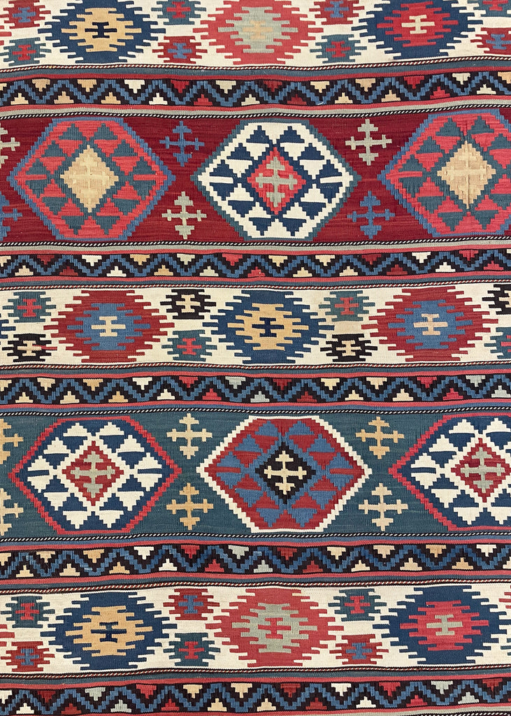 4'4"x9' Shirvan Kilim Hand Knotted