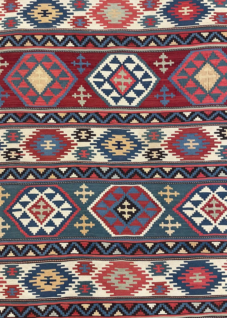 4'4"x9' Shirvan Kilim Hand Knotted