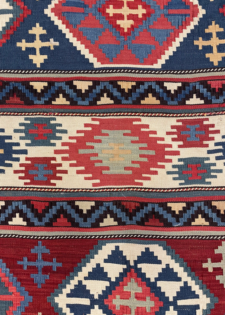 4'4"x9' Shirvan Kilim Hand Knotted