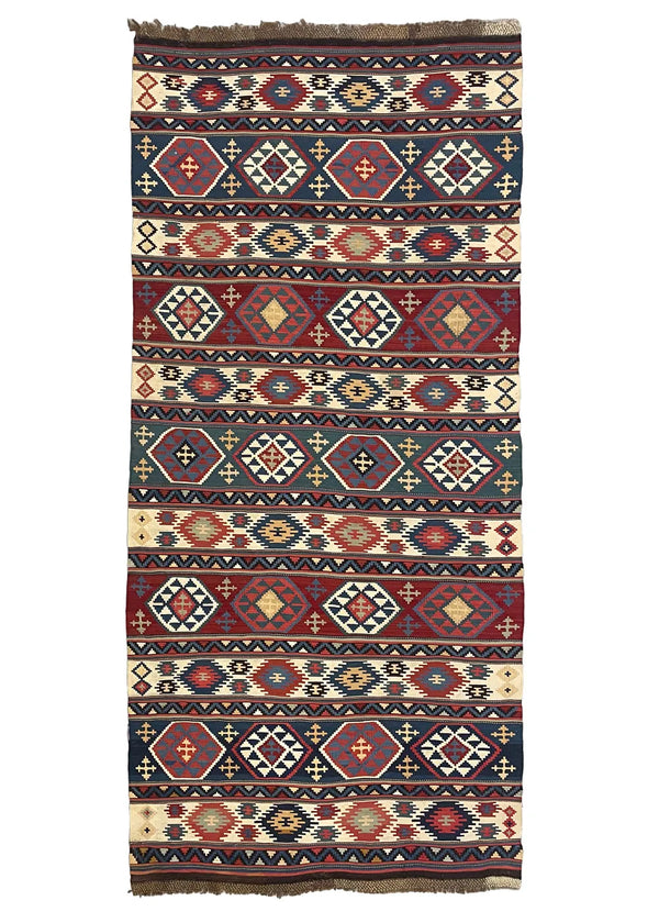 4'4"x9' Shirvan Kilim Hand Knotted