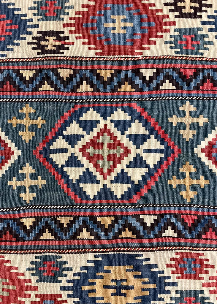 4'4"x9' Shirvan Kilim Hand Knotted
