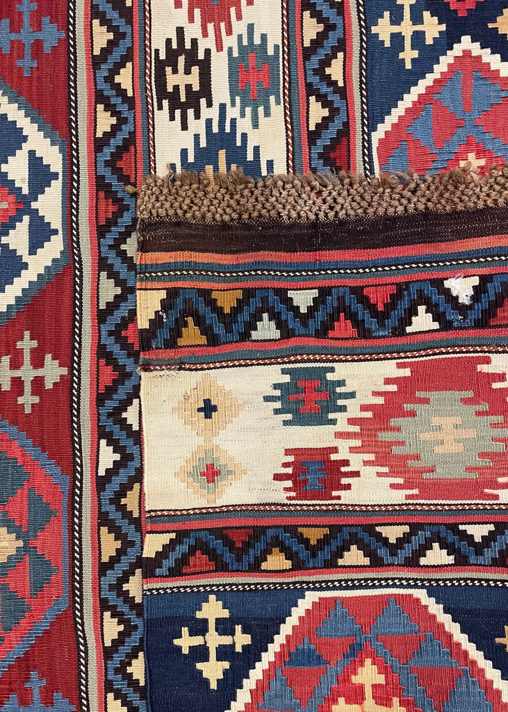 4'4"x9' Shirvan Kilim Hand Knotted