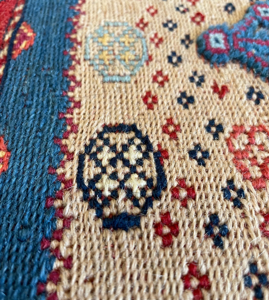 4'5"x4'5" Sirjan Sofreh Hand Knotted