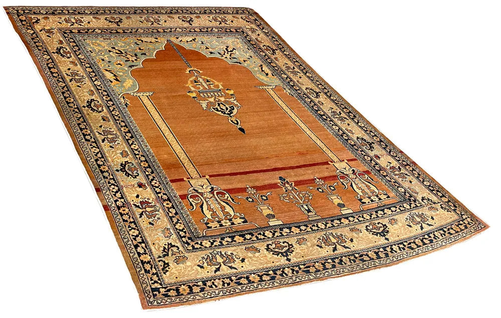 4'5"x5'11" Haji Jalili Tabriz Hand Knotted