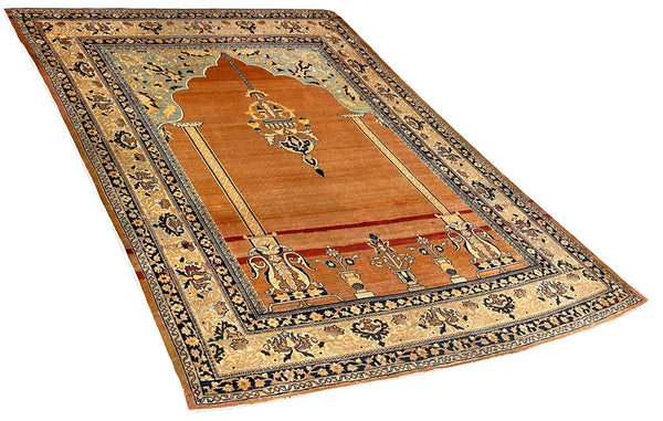 4'5"x5'11" Haji Jalili Tabriz Hand Knotted