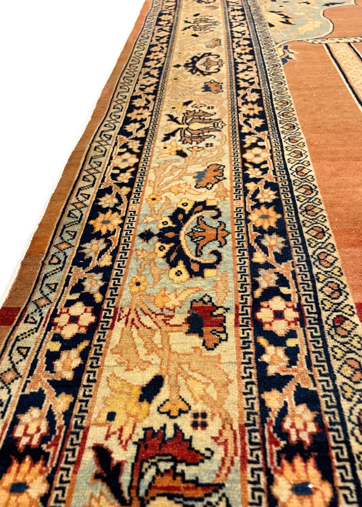 4'5"x5'11" Haji Jalili Tabriz Hand Knotted