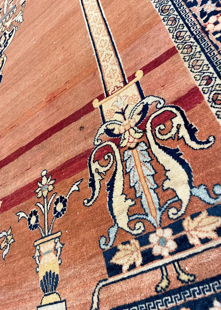 4'5"x5'11" Haji Jalili Tabriz Hand Knotted