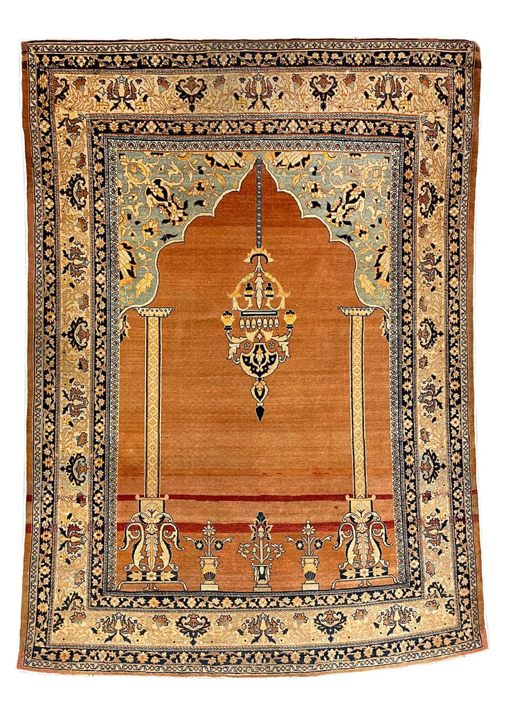 4'5"x5'11" Haji Jalili Tabriz Hand Knotted
