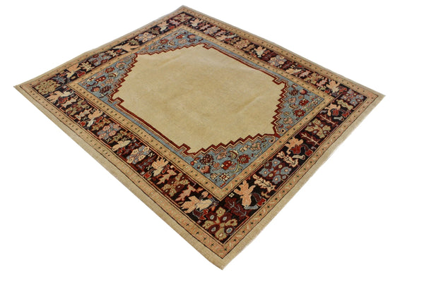 4'5x5'1 Woven Legends Hand Knotted