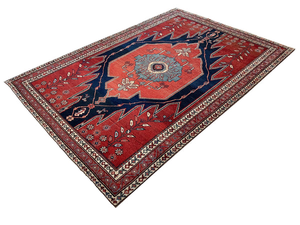 4'5"x6'4" Masleghan Hand Knotted