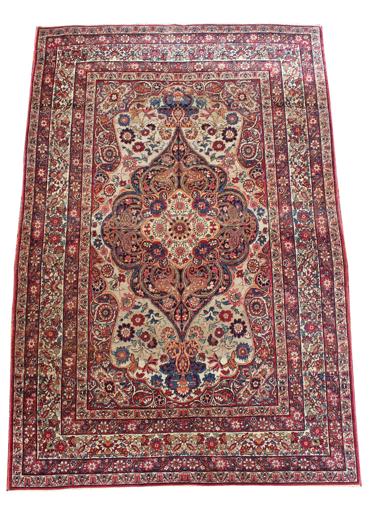 4'5x6'5 Lavar Kerman Hand Knotted