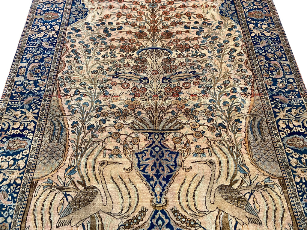4'5"x6'5" Mohtashem Kashan Hand Knotted