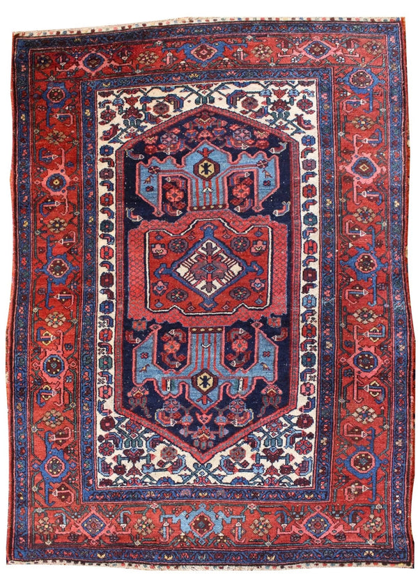 4'5x6'6 Zanjan N.W. Persian Kurdish Hand Knotted