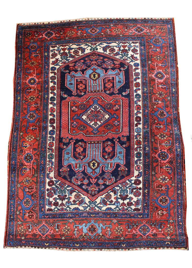4'5x6'6 Zanjan N.W. Persian Kurdish Hand Knotted